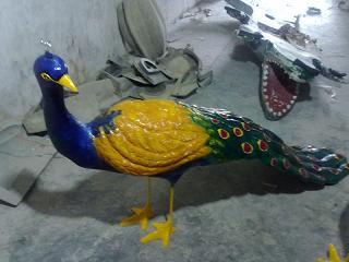 Fiberglass Peacock